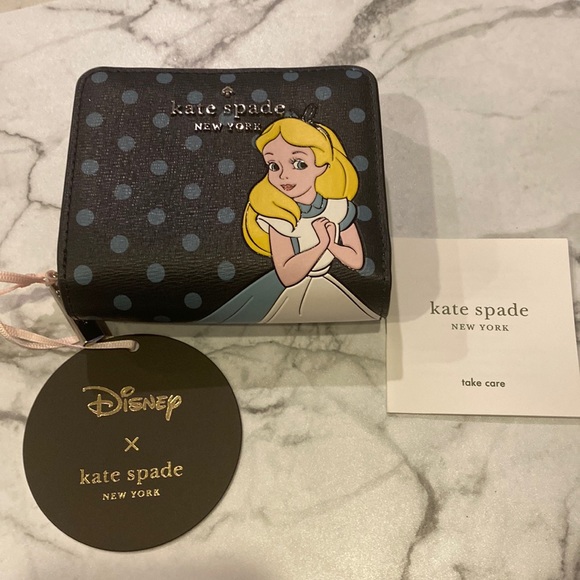 Kate Spade ♠️ Disney Alice Bifold Wallet NWT